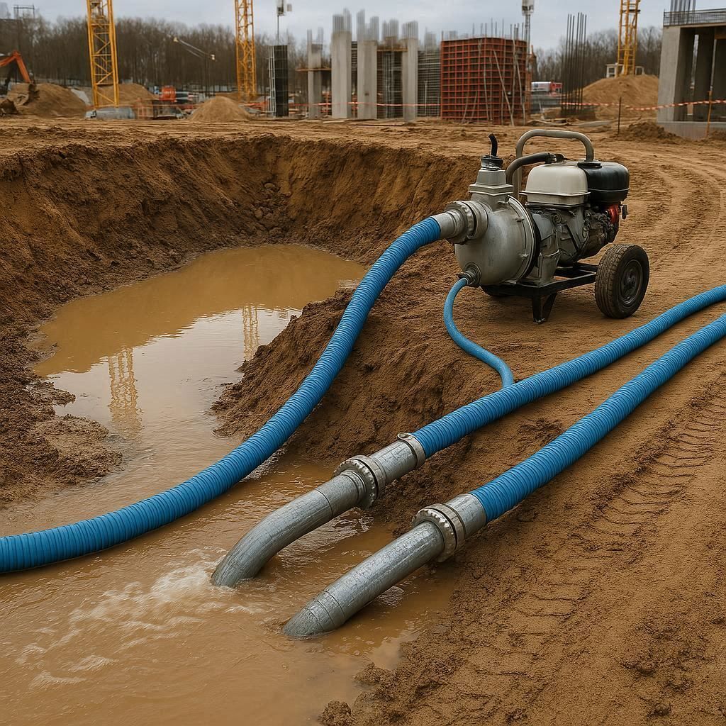 Водопонижение и осушение котлована в Петергофе