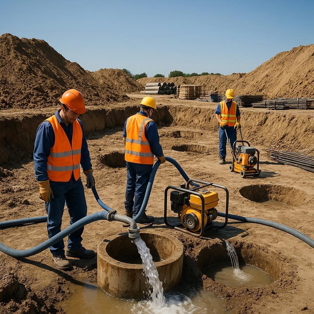 Глубинное водопонижение скважинами в Петергофе